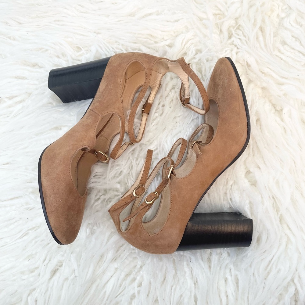 Marion Parke Womens Suede Closed Toe Block Heels | Size: IT36, US6